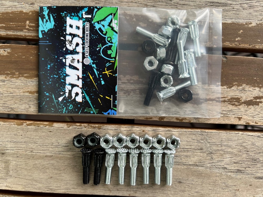 Skateboard Self-Locking Bolts & Nuts 1"