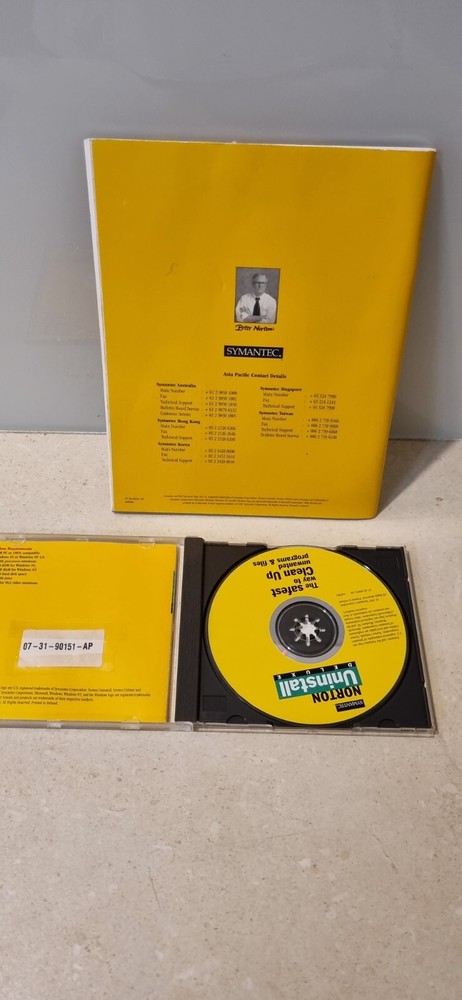 Norton Uninstall Deluxe by Symantec PC CD-Rom 1997 windows