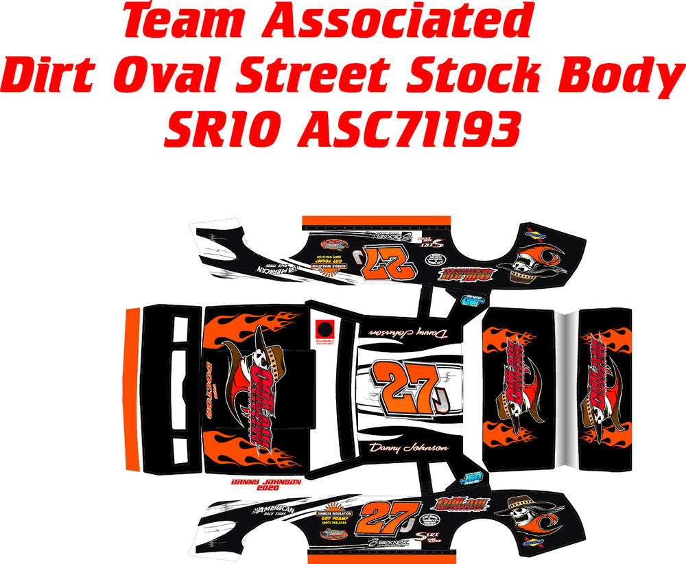 TEAM ASSOCIATED SR10 DANNY JOHNSON THEME  WRAP KIT  PRINT 1X10 SCALE