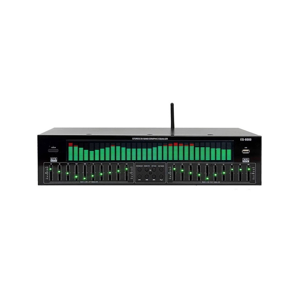 EQ8000 LED EQ Equalizer BT5.4 Optical Fiber Coaxial Audio Decoder Processor