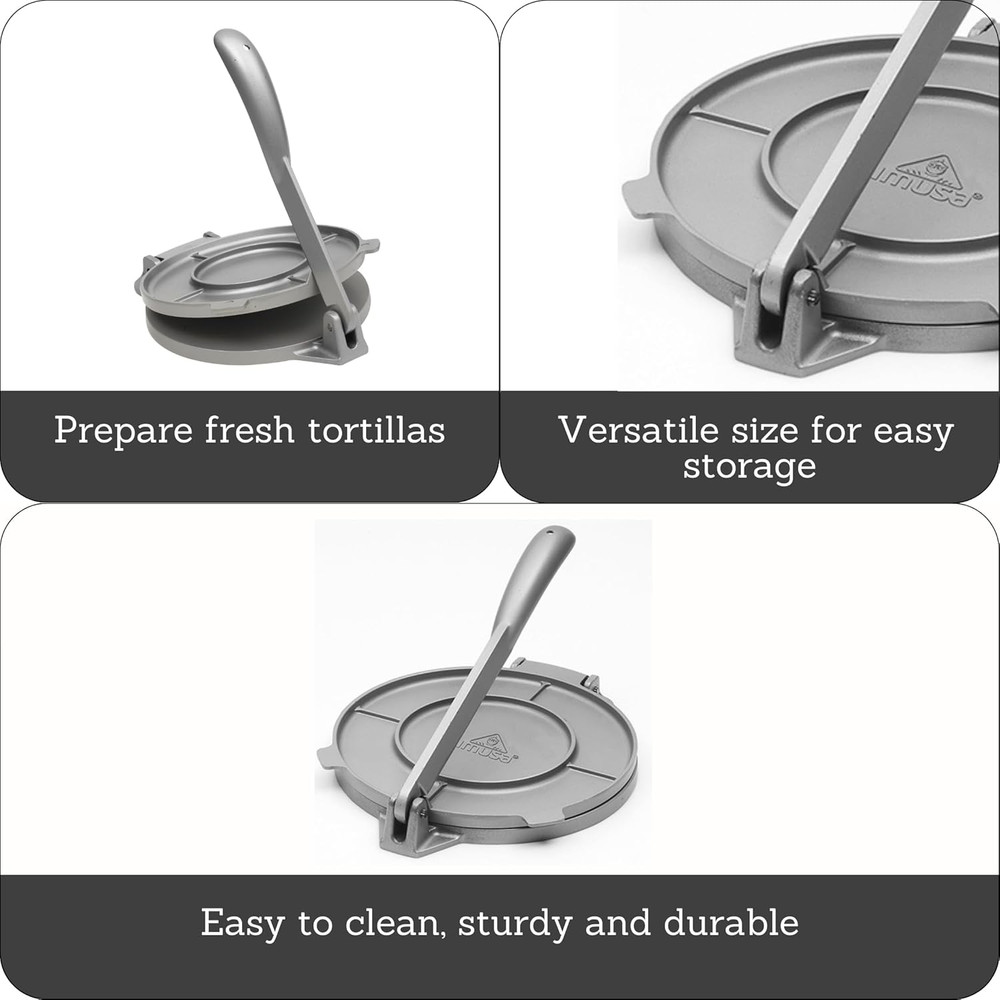 USA Tortilla Press, 8 Inch, Silver