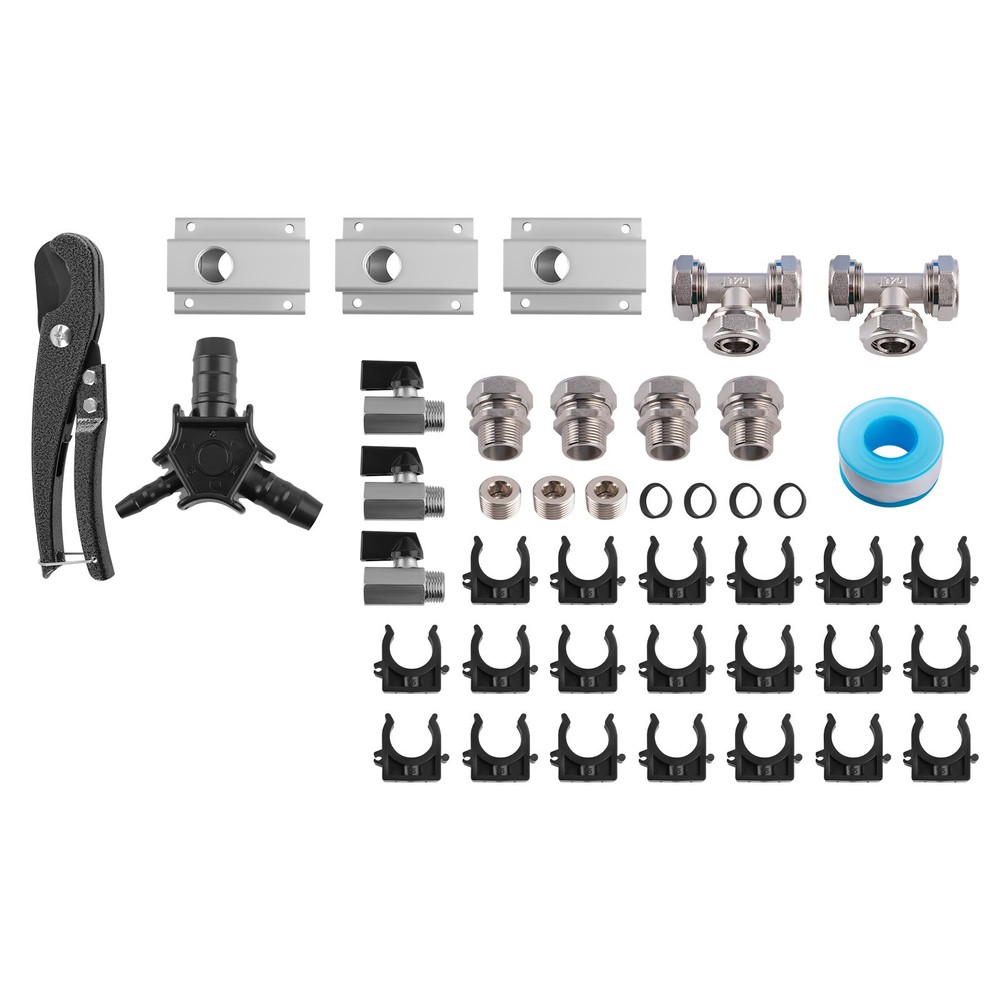 Air Compressor Tubing System 100ft Complete Kit with Installation Accessory