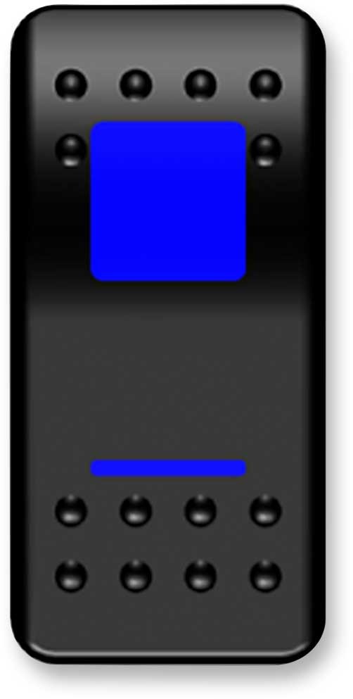 Moose Utility Rocker Switch - On/Off Blue - 2106-0414