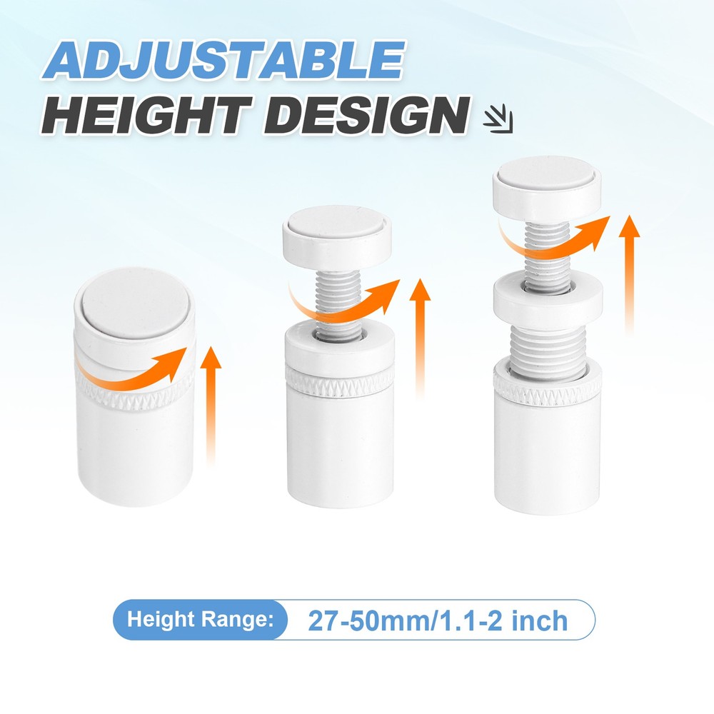 2Pack Graphics Card GPU Support,27-50mm Adjustable Height, Aluminum Alloy White