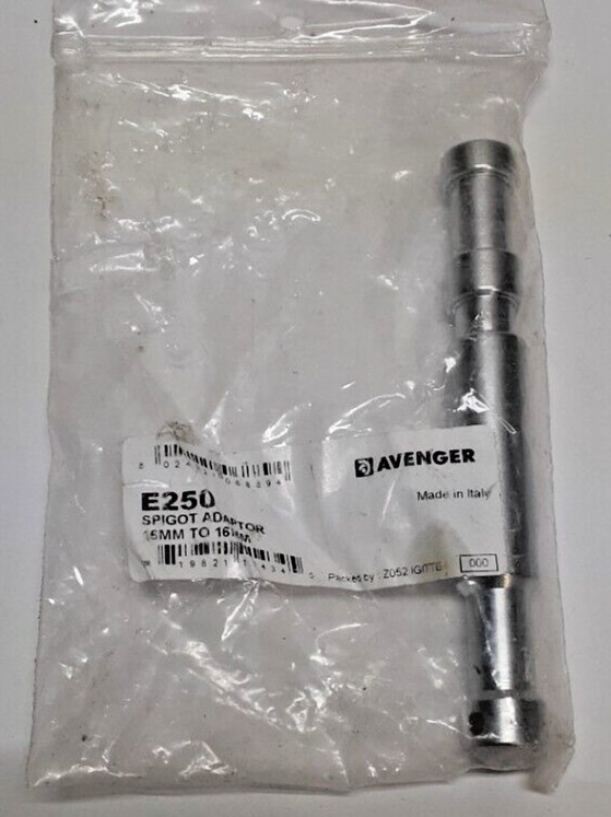Avenger E250 Adapter Spigot 16mm to 16 mm
