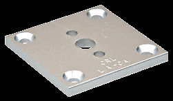 CRL D695A Satin Anodized Standard 2" x 2" Base for Post Extrusion