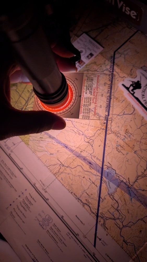 Stakeholder Prepping TACNAV Tactical Analog Rangefinder Map Tool Navigation Card