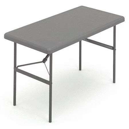 Iceberg 65507 Indestructable Commercial Folding Table, Charcoal Top And Frame,
