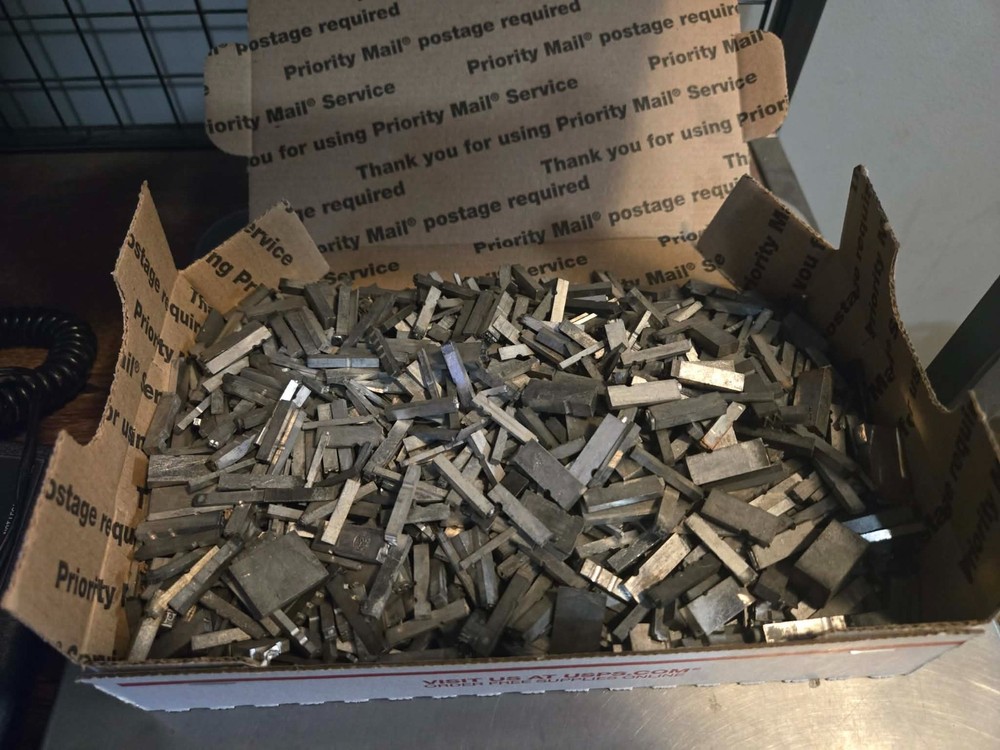 8lb lot - Scrap Letterpress Lead