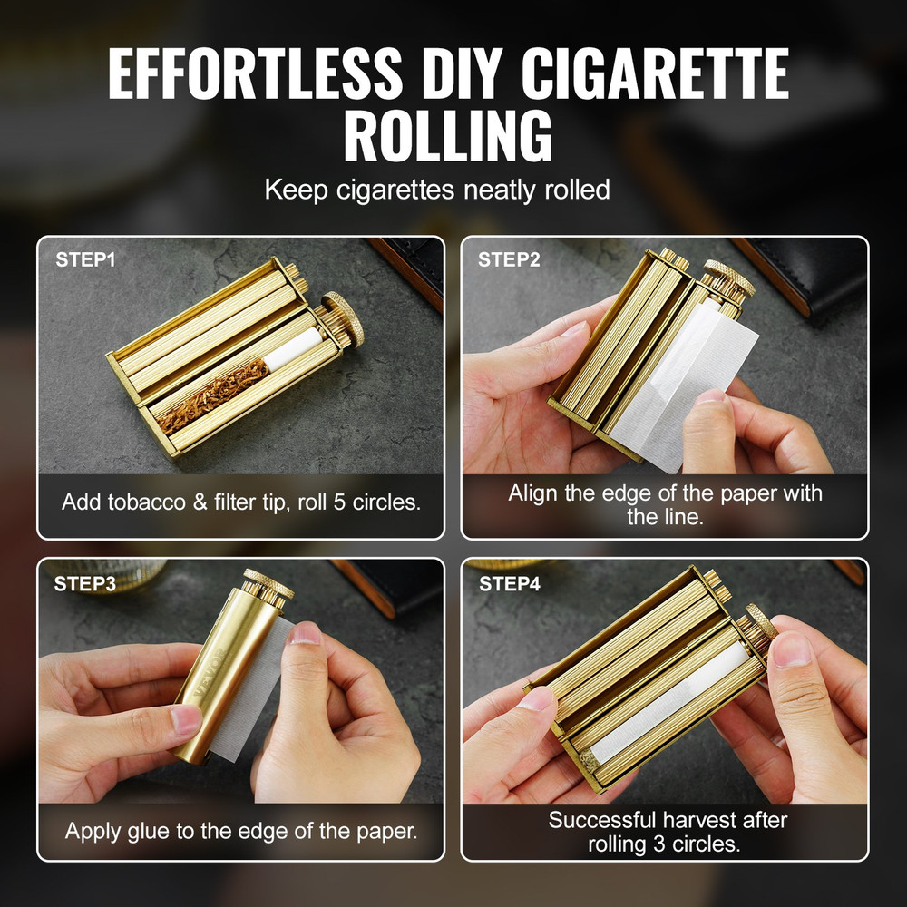 Cigarette Rolling Machine, Solid Brass Cigarette Roller, Birthday