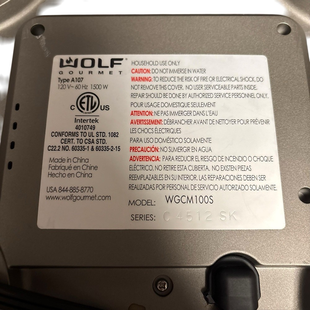 Wolf Gourmet Programmable Coffee Maker WGCM100S Auto Drip System Red Knobs READ