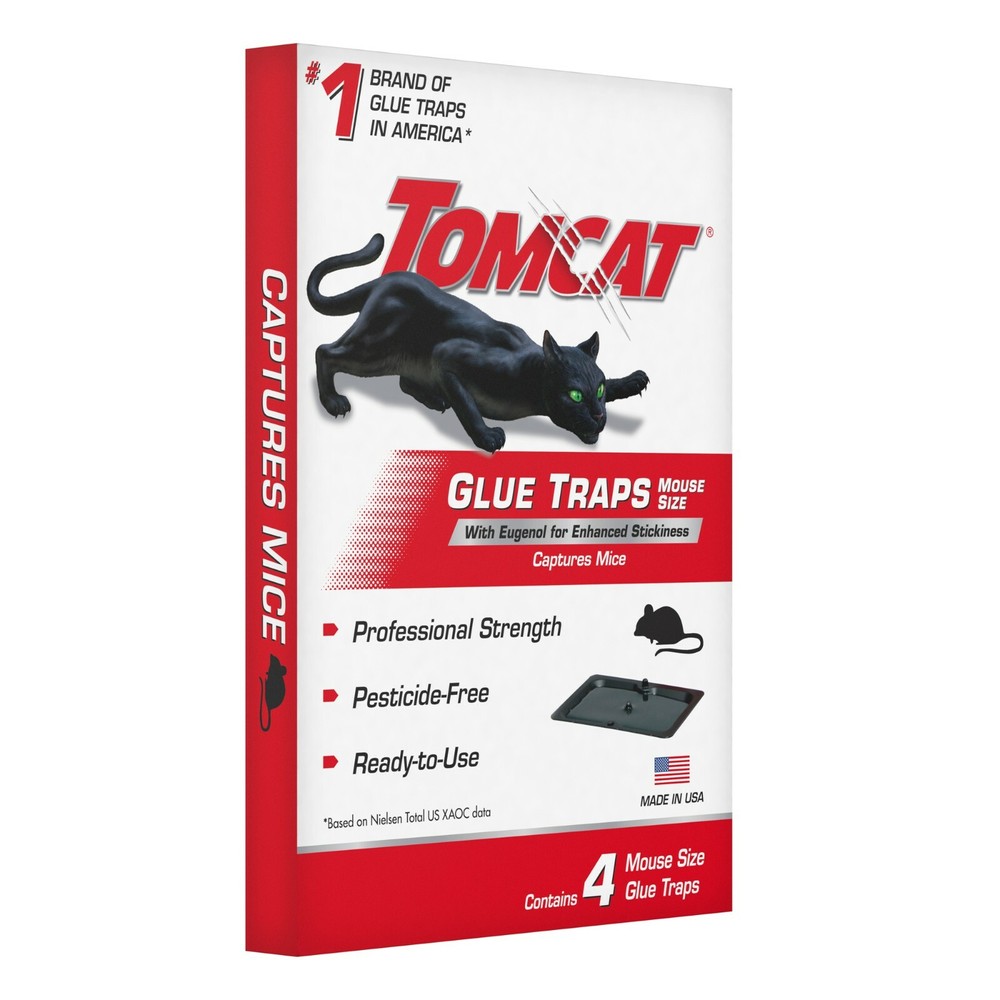 Tomcat Glue Traps Mouse Size with Eugenol for Enhanced Stickiness