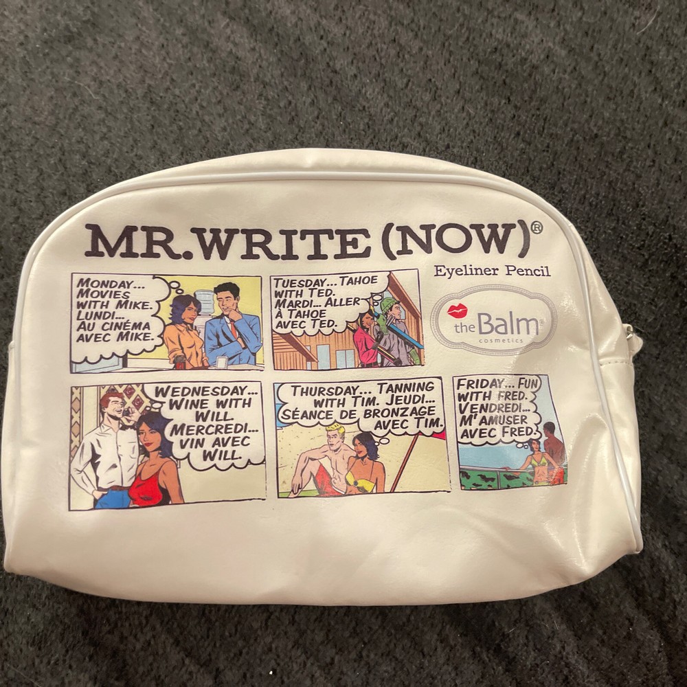 Mr Write Now Comic Balm Cosmetics Bag OC11