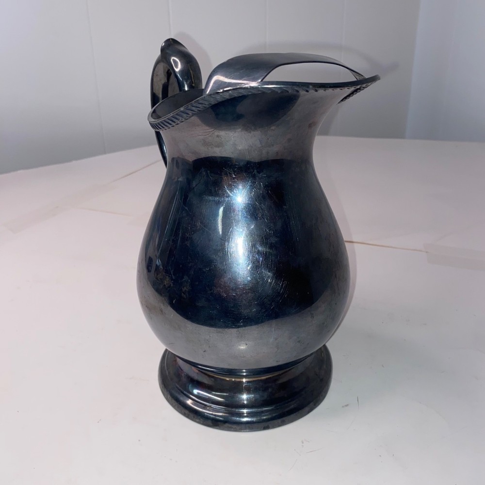 Vintage Silverplate Marshall Fields 9 Inch Tall Water Pitcher