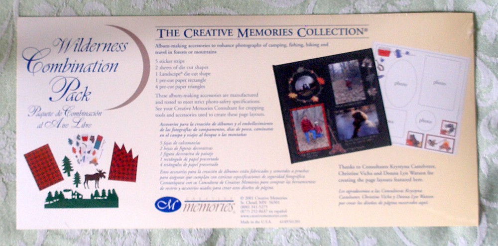 Creative Memories Wilderness Combination Pack Stickers Die Cuts Pre-cut Paper
