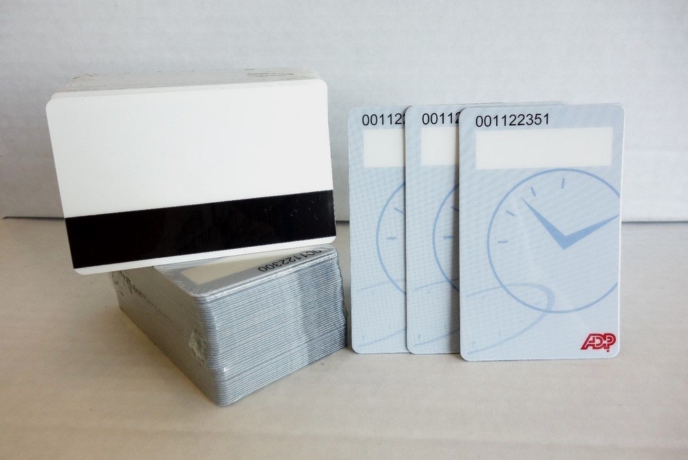ADP Employee Bar Code Cards, with Black Security Cover