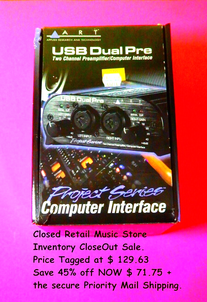 NEW Art USB Dual Pre-Amp, TWO-Channel Pre Amp Computer Interface Project Series