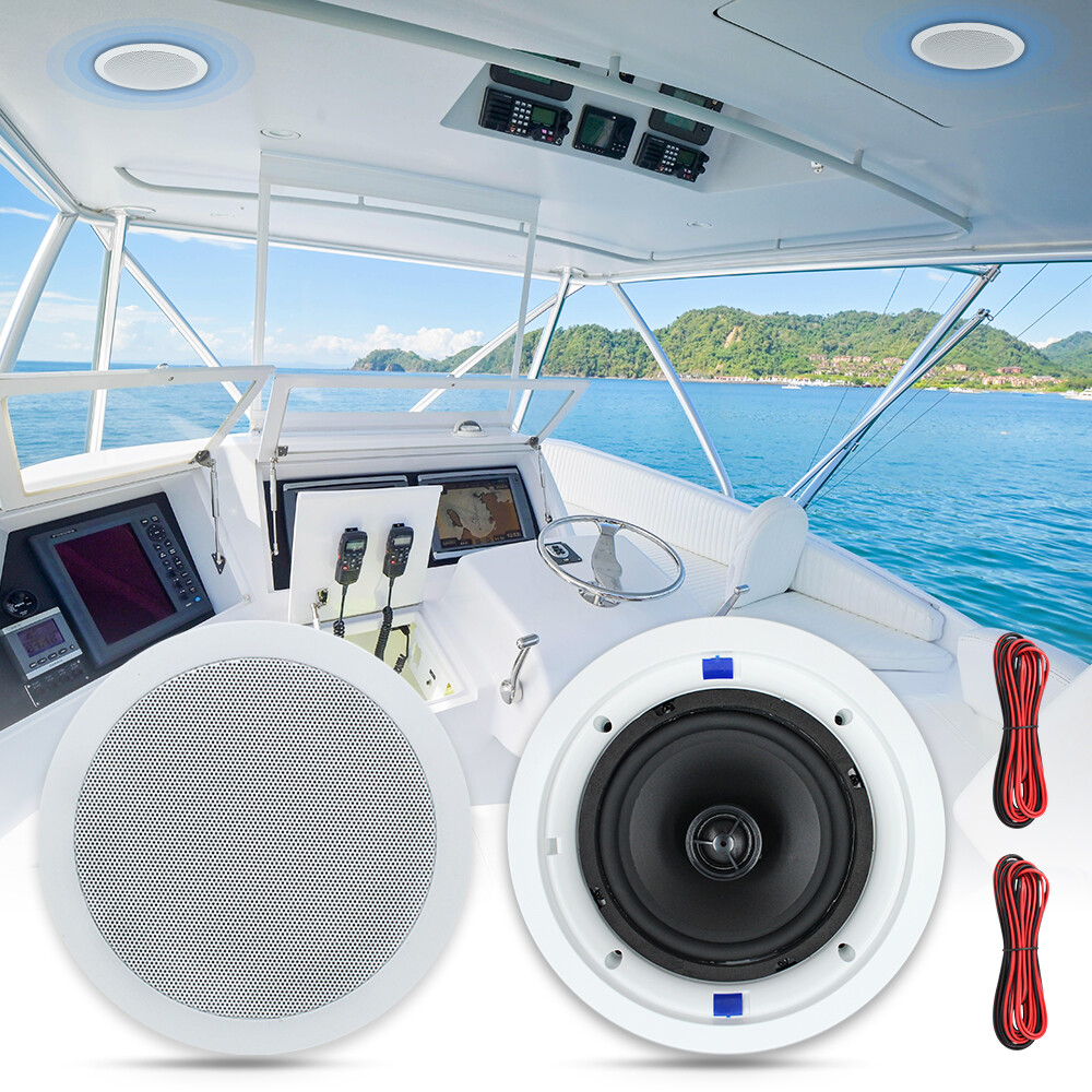 Herdio 2 Pack 6.5" 320W 2-Way Ceiling Speakers Flush Mount Kitchen