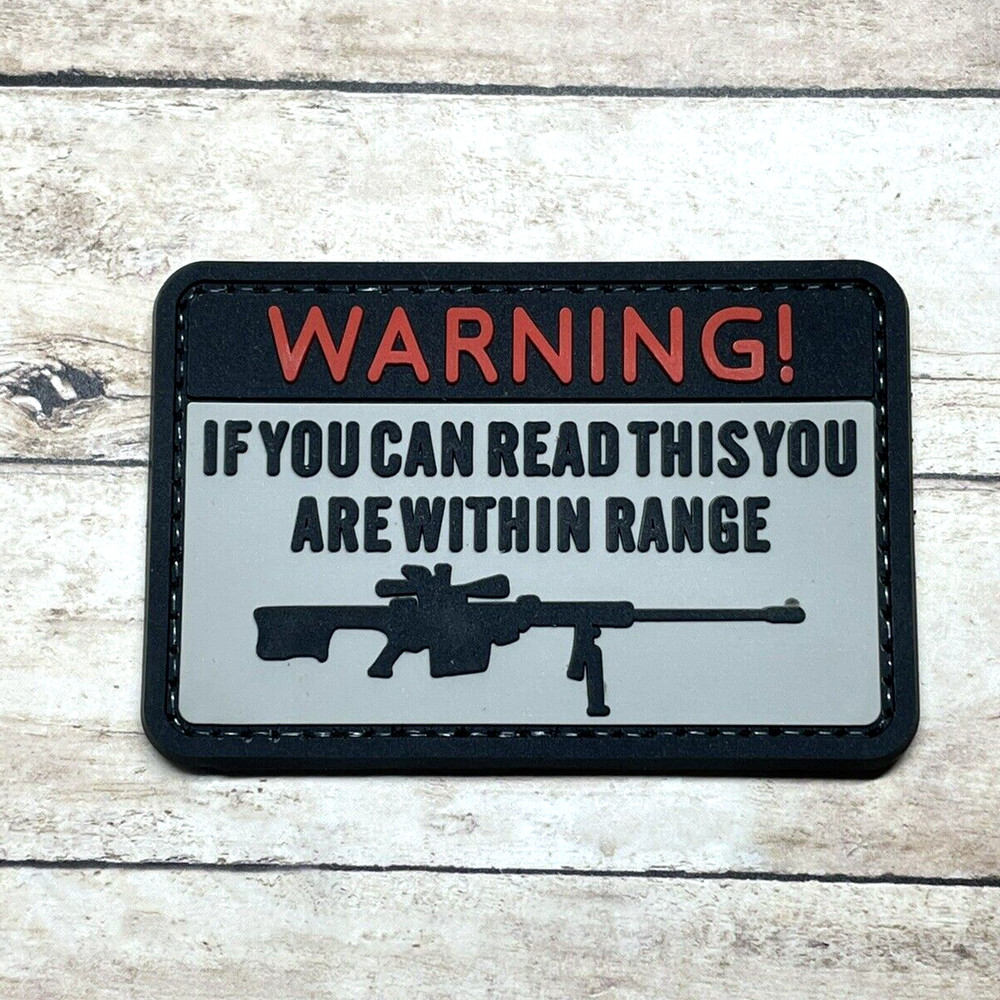Sniper Rifle Within Range Warning Patch - Morale Tactical PVC Gun Patch