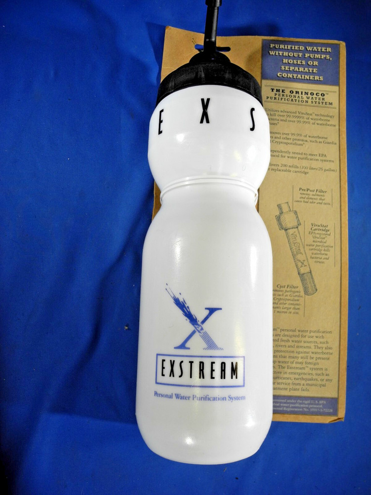 Exstream Orinoco Bottle Personal Water Purification System - New On Card
