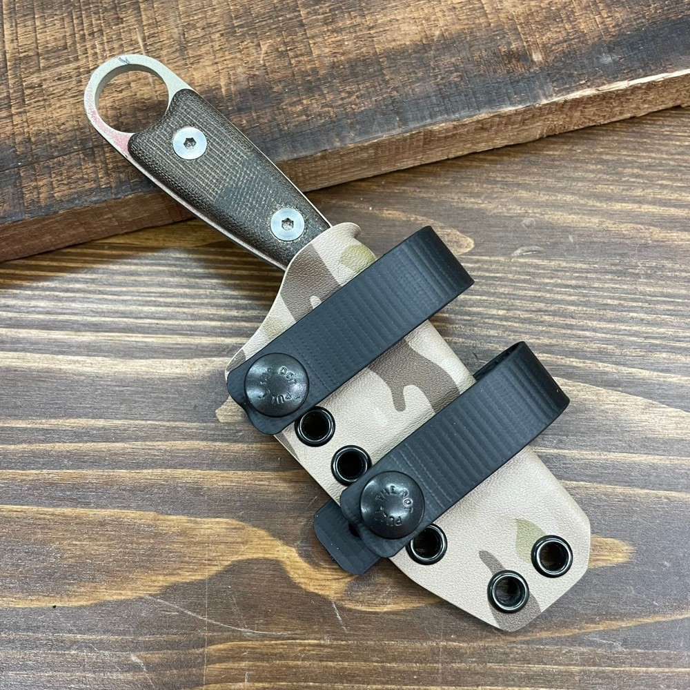 Multicam Arid Kydex Scout Carry Sheath Pull-The-Dot Loops ESEE Izula