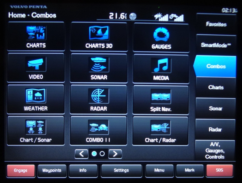 GARMIN VOLVO PENTA GLASS GPSMAP 8212 GPS CHARTPLOTTER FISHFINDER DISPLAY UNIT