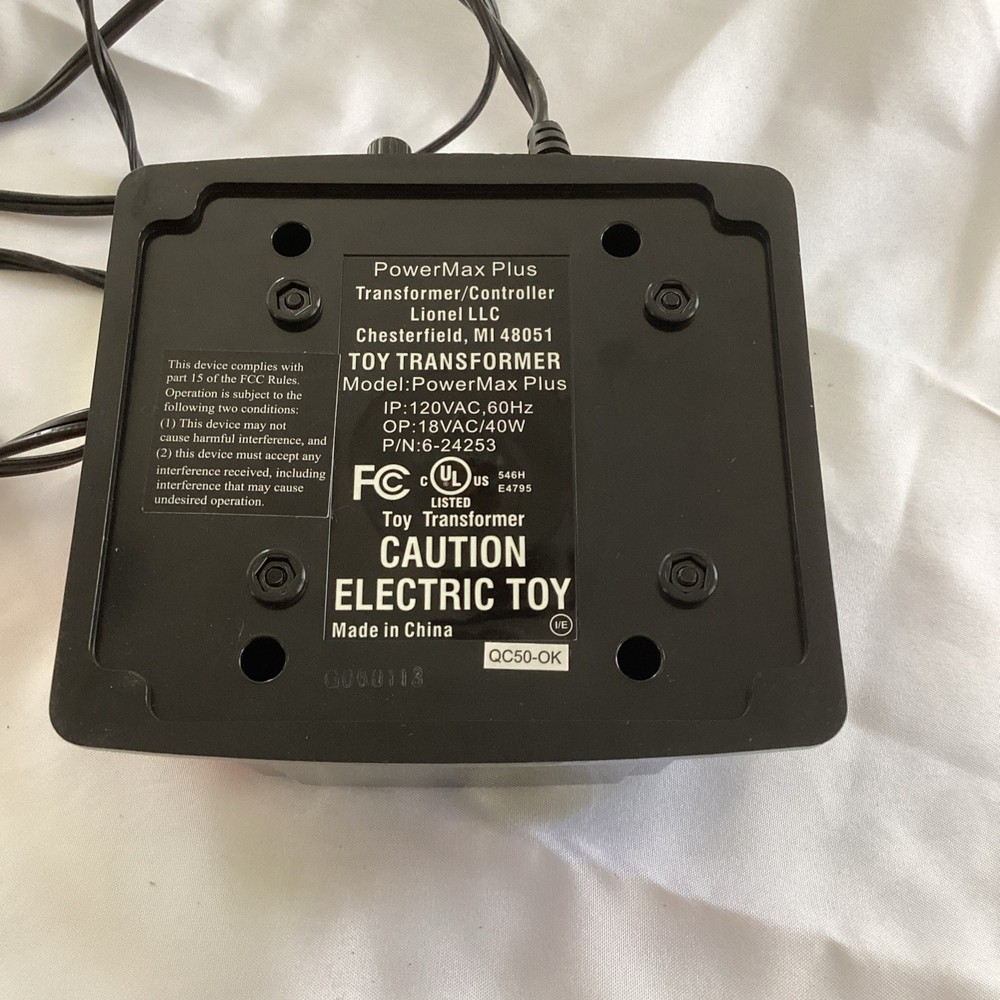Lionel 40W PowerMax Plus Transformer Toy Controller 6-24253