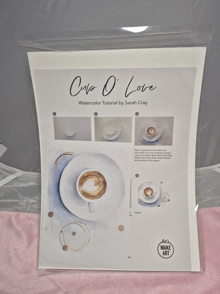 Let’s Make Art - WaterColor - Cup O Love -Tutorial By Sarah Cray B2