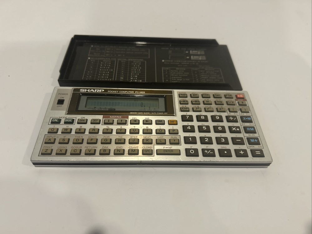 Sharp PC-1403 Pocket Computer Calculator Works New Batteries