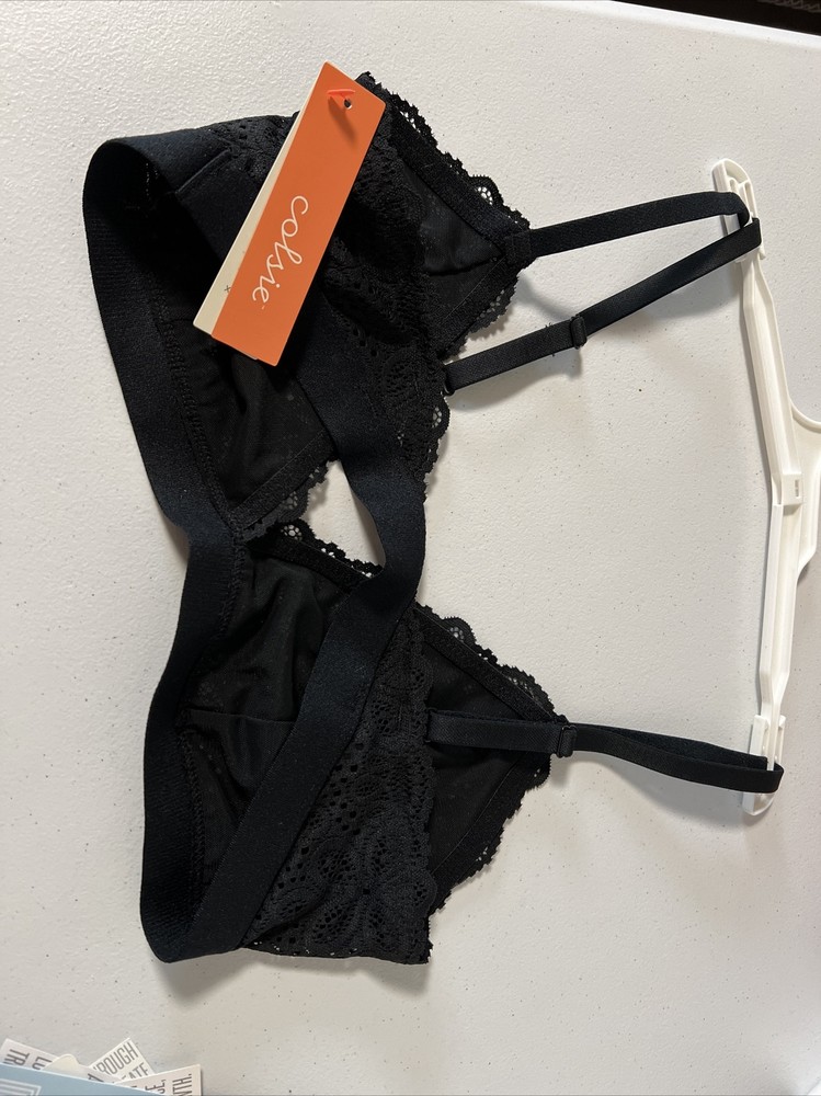 Black Lace Bralette Size M Colsie