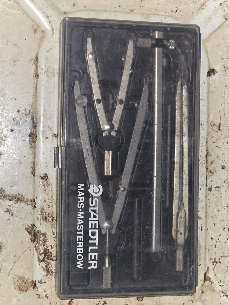 Staedtler Mars-Masterbow Drawing Drafting Compass Set Vintage German