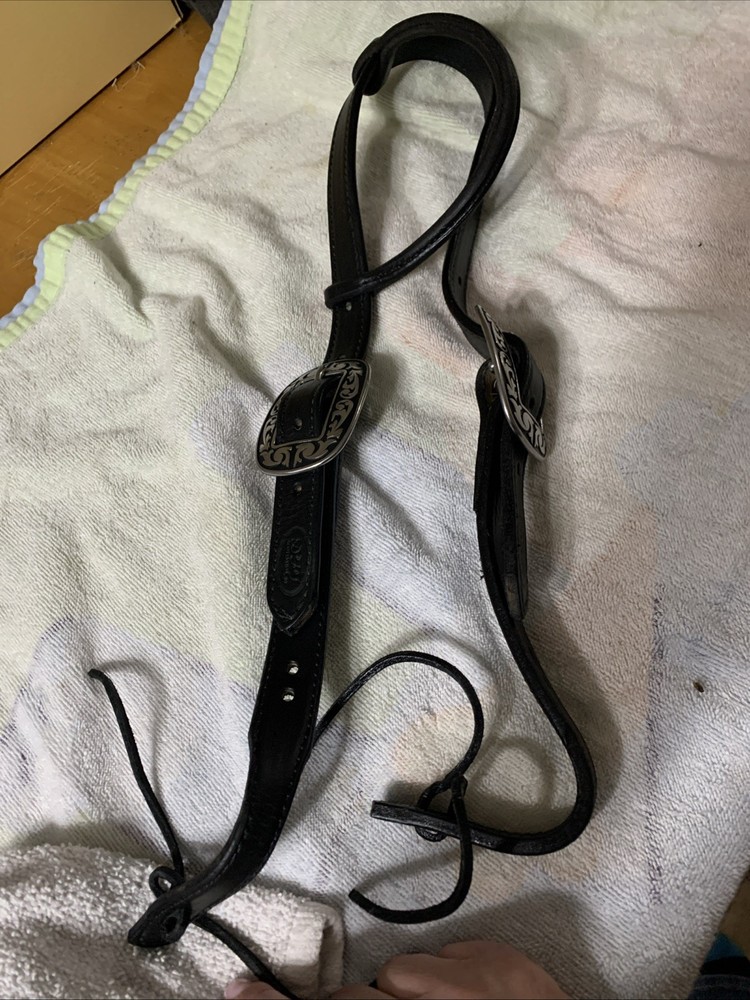 Black Western Headstall  NWOT