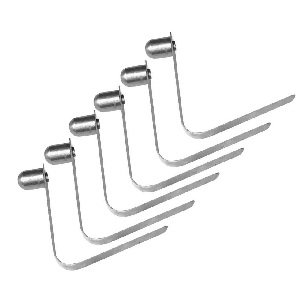 6 Pieces 8mm Durable Metal paddle Pole Retaining Clips