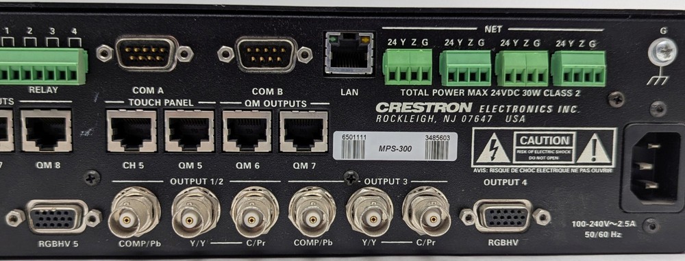 Crestron MPS-300 Professional Presentation System Switcher Amplifier Amp Control