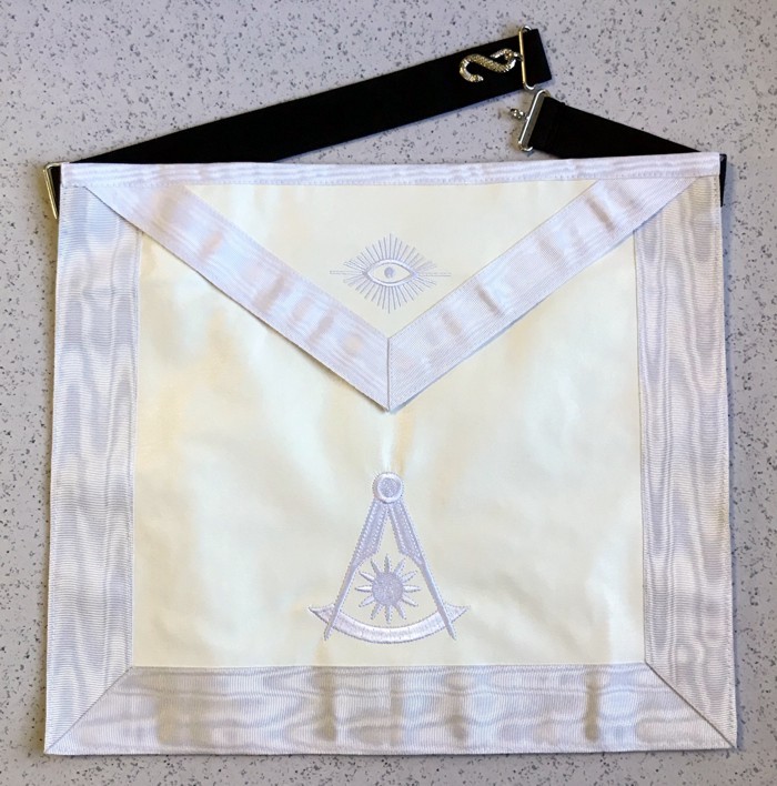 Masonic Past Master Apron - All White (PMA-1VW)