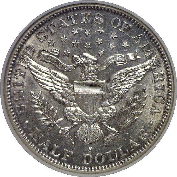 1892-S Barber Half Dollar NGC AU-55