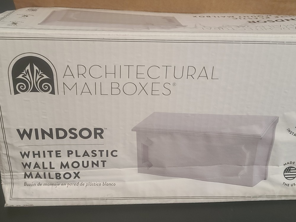 Architectural Mailboxes Windsor White, Small, Plastic, Wall Mount Mailbox