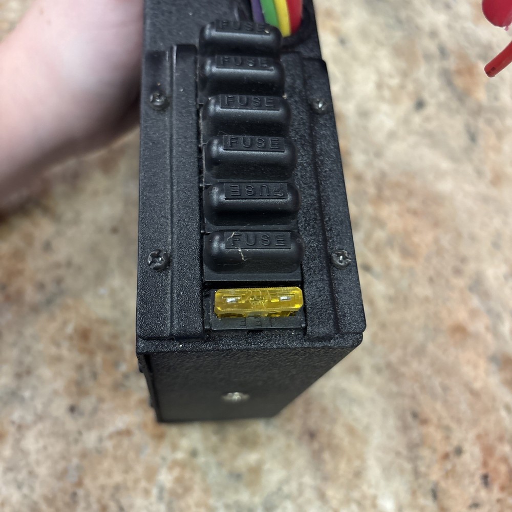 6 Function Switch Box with three way slider, All switches have 20 amp fuses
