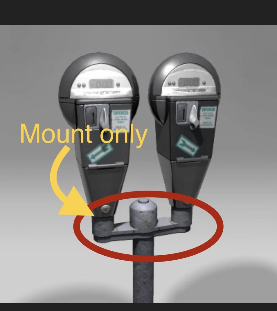 Duncan Dual Mount Bracket,  Parking Meter Double Base