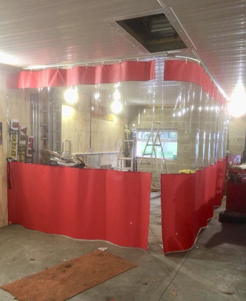 AUTO BODY SPRAY BOOTH CURTAINS 10.3m Width x 2.2m High
