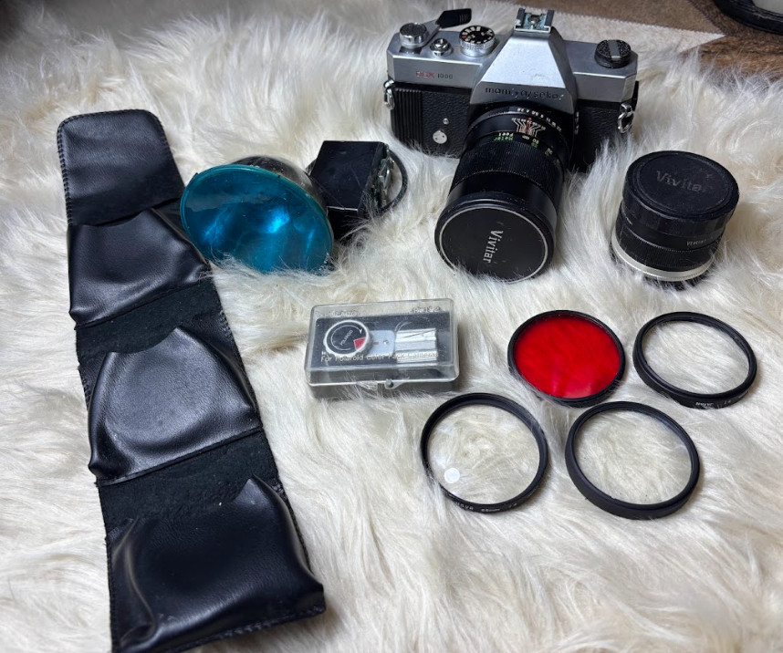 Mamiya Sekor 1000 DSX Camera Lens Flash Bundle 10pc Untested Vintage Kit