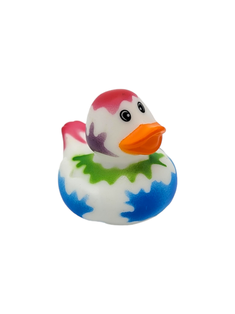 Splat Rubber Duckies (2") Standard Size. (12 Pack) Colorful Paint Splashed Duck