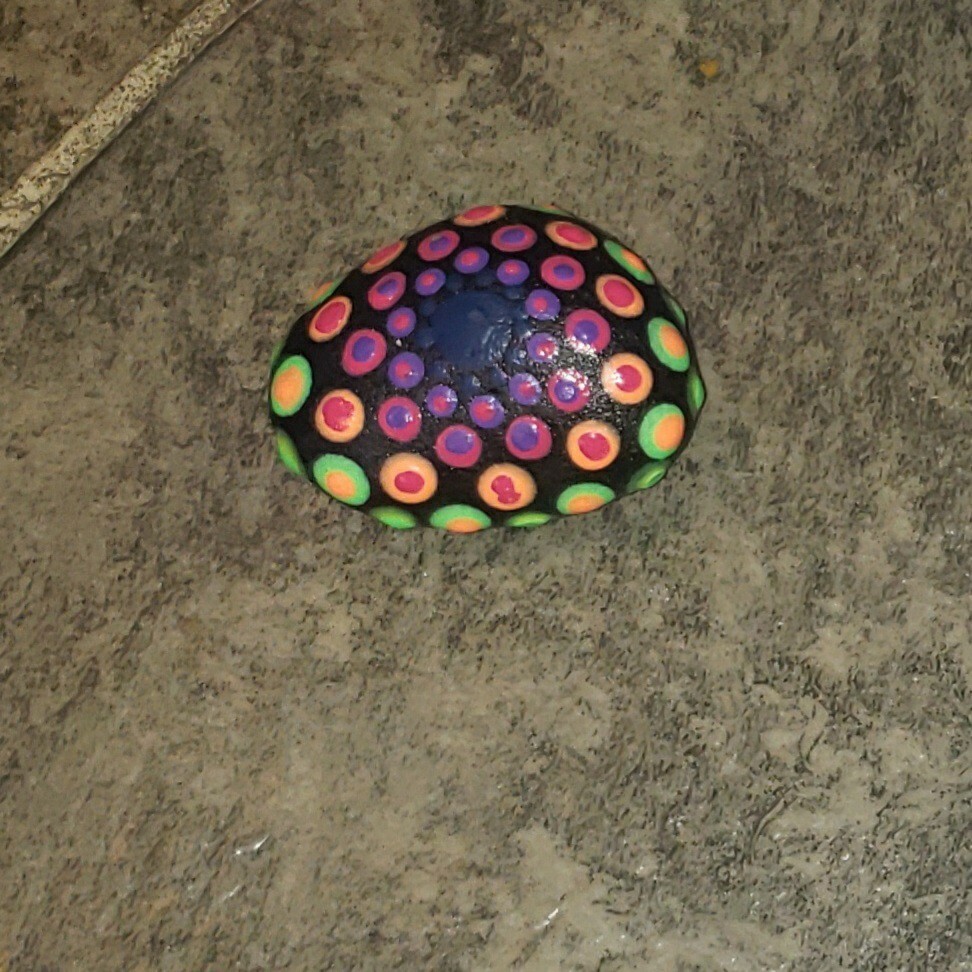2 Hand Painted Mandala Rocks