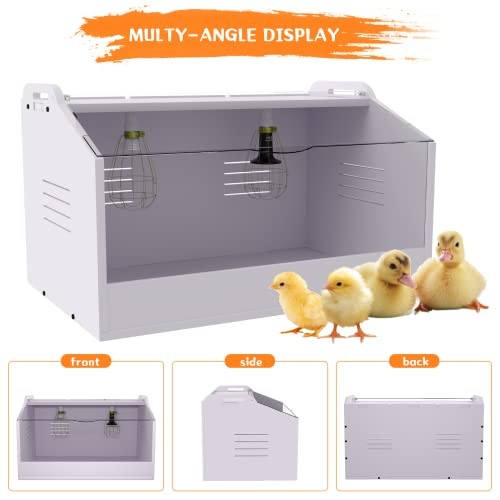 Brooder Box for Chicks ，Chick Brooder Heat up to 25 Chicks with 23" X 16" X 16"