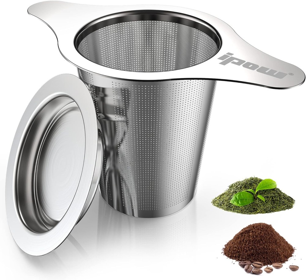 IPOW Reusable Stainless Steel Coffee Filter, 1 Pack,