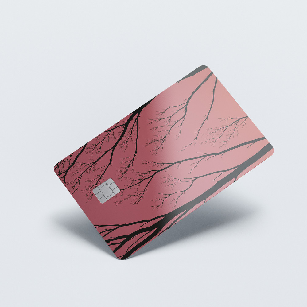 Rose Sky Silhouette Card Skin