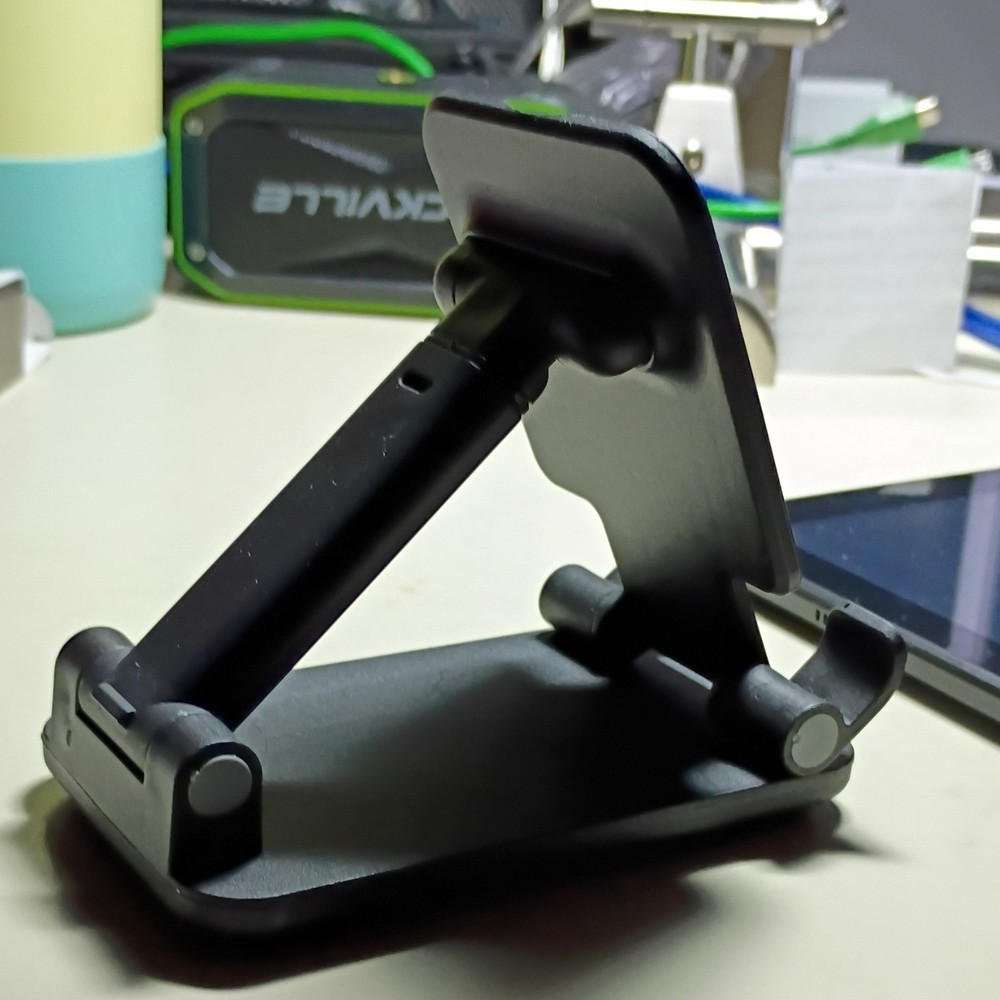 Adjustable Freestanding Black Desktop Stand for Tablet & eReader, Rigid Plastic