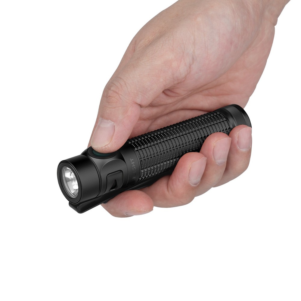 Olight Baton 4 Pro Matte Black CW Dual Switch Compact EDC Flashlight, 1600-Lumen