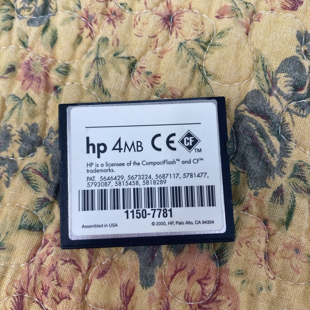 HP Hewlett Packard 4MB Compact Flash Memory Card Digital Camera Storage