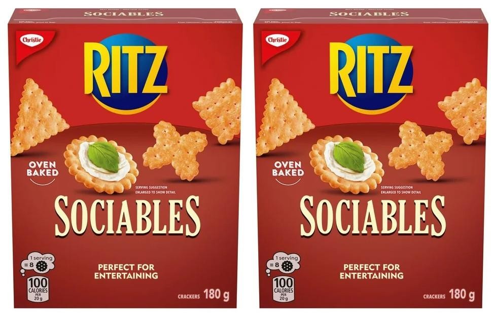 Ritz Sociables Crackers, 180g (2 Pack)
